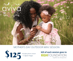 Mother's Day outdoor mini session fundraiser event